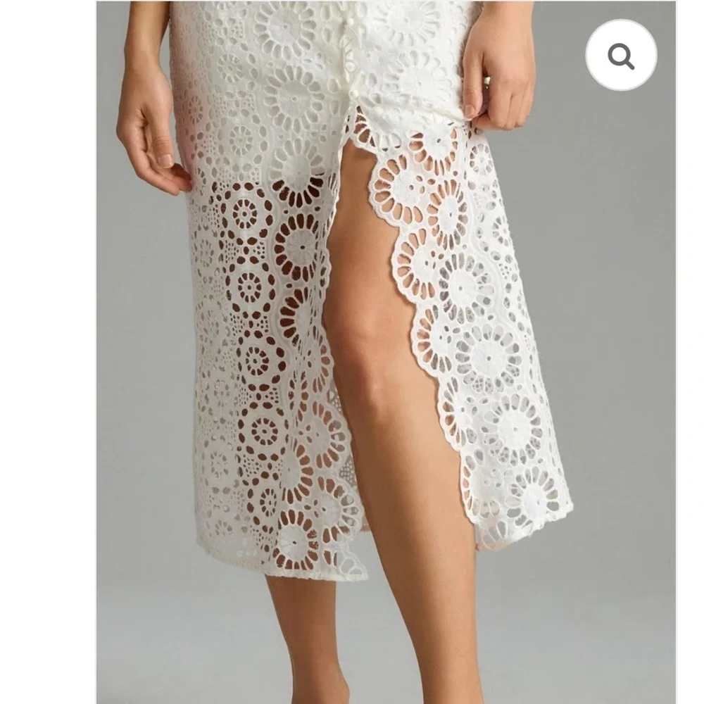 NWT Anthropologie Maeve Sleeveless Eyelet Dress Size 6P